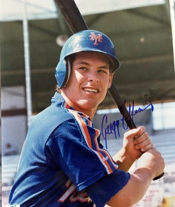 GREGG JEFFERIES NEW YORK METS AUTOGRAPHED AUTO PHOTO BATTING B - Picture 1 of 1