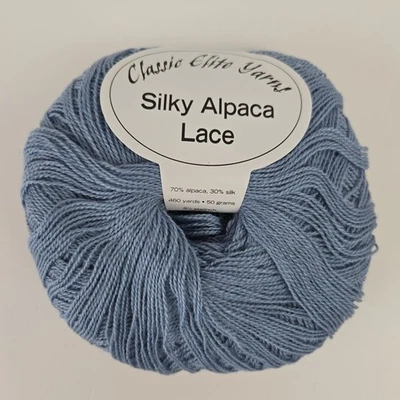 Classic Elite Yarn Silky Alpaca Lace Forget Me Not Blue 70% Alpaca 30% Silk 460y - Image 1 of 4