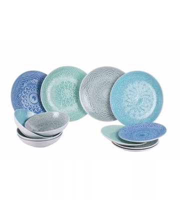 SERVIZIO PIATTI VILLA D'ESTE "LUXOR" IN GRES, 12 PEZZI - Immagine 1 di 4