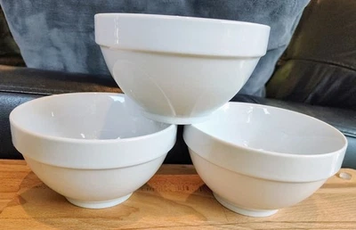 3 cuencos de cereal Pottery Barn Suppertime Beehive Bistro Du Jour postre blanco Foto 1 de 4