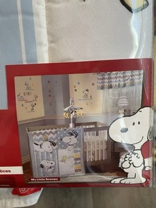 Peanuts My Little Snoopy 4 Piece Crib Bedding Set Lambs & Ivy Woodstock Baby - Picture 1 of 2