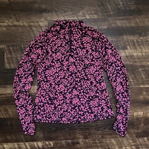 G/Fore Photofloral Tech fuchsia Jersey Quarter Zip Golf Athletic Pullover Large - Bild 1 von 8