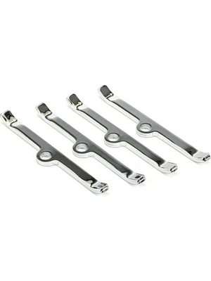Trans-Dapt Valve Cover Hold Down Tabs Steel Chrome Pontiac V8 Set of 4 (9641) - Image 1 of 4