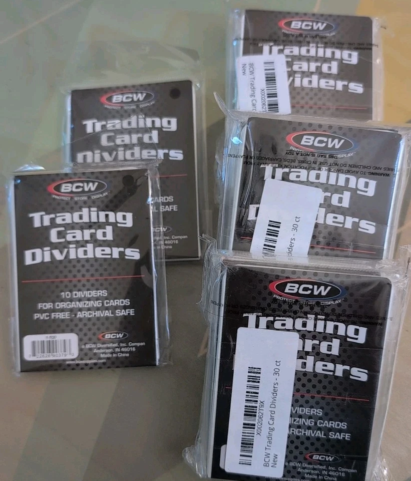 BCW 1-TCD Trading Card Divider Cards, 10 Packs