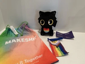 Peluche Makeship Joobie gato negro colección Evan & Katelyn Pride solo 1514 hecho - Imagen 1 de 14