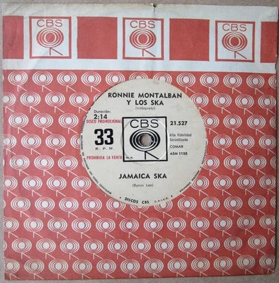 RONNIE MONTALBAN 7" PROMO Jamaica Ska / Oil in My Lamp EARLY Argentina SKA 1967 - Image 1 of 2