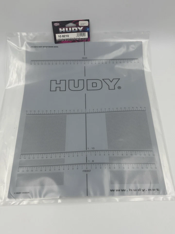 Hudy 1/8 & 1/10 On Road Plastic Set-Up Board Decal [HUD108210] - Image 1 of 1