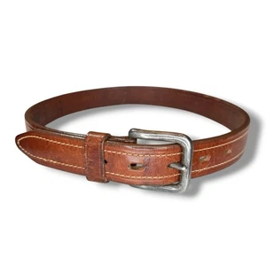 Cinturón vintage hecho en EE. UU. GAP cuero grano completo 30 marrón coñac Y2K años 90 - Imagen 1 de 9