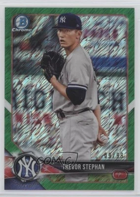 2018 Bowman Chrome Prospects Green Shimmer Refractor /99 Trevor Stephan #BCP168 - Image 1 of 2