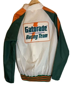 Vintage Gatorade Racing Team Jacket Race RARE Warwick White Green Orange LARGE - Picture 1 of 11