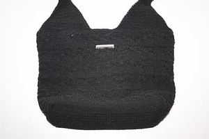 Strada Black Crochet Handbag 2 Strap Shoulder Bag w/ Matching Cosmetic Bag - Bild 1 von 10