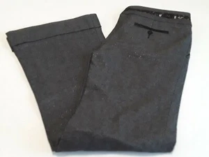 Bebe 2 Petite Wool Blend, Lace Insert Waist, Sewn/Cuffed Bottomed Dress Pants - Picture 1 of 8
