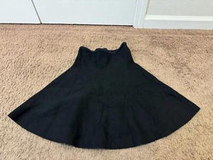 Zara Basic Black Knit Fit Flare Skirt Stretch A Line High Rise Size M Medium - Picture 1 of 5