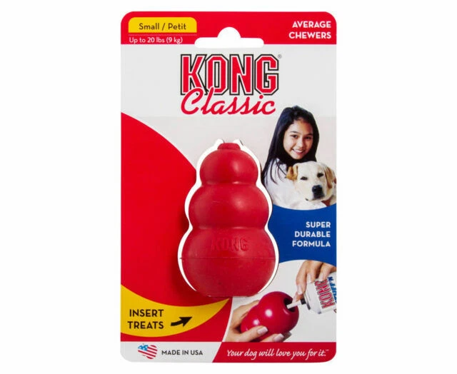 KONG Classic T3 Dog Rubber Chew Toy - Small, Red