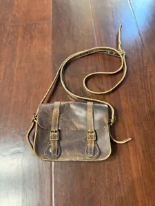 Mini Bolso Bandolera Dr Martens Caballo Loco Bolso de Cuero Marrón, 7" x 6" - Imagen 1 de 7