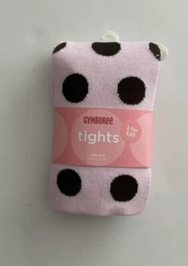 NWT Gymboree 2008 SWEETER THAN CHOCOLATE pink polka dot TIGHTS 3 4 5 6 7 8 9 10 - Picture 1 of 1