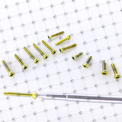 AM ORTHO IMPLANTS AO Cortical 2.7mm Star Head Self Tapping Screws with Screwdriver 112 Pcs Set Ti