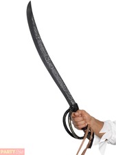 Adults Pirate Sword Mens Ladies Caribbean Buccaneer Fancy Dress Accessory