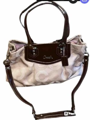 Coach Ashley Dotted Op Art Shoulder Bag Satchel Handbag Tote Purse Bag EUC - Image 1 of 4