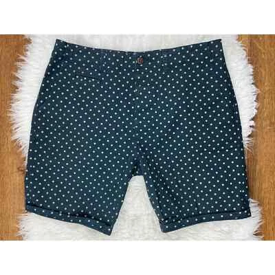 Pantalones cortos chinos de algodón con frente plano y lunares grises talla 32 de ASOS Foto 1 de 4