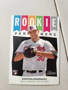 2023 Topps Heritage High Number - Rookie Performers #RP-11 Grayson Rodriguez NM - Picture 1 of 2