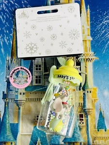 Disney Parks Dumbo Baby’s 1st Christmas Baby Bottle Sketchbook Ornament New - Picture 1 of 2