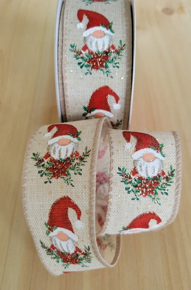 1,5" (5 yardas) **Lote cortado de 3 yardas y lote de 2 yardas cinta de gnomo con cable Foto 1 de 1