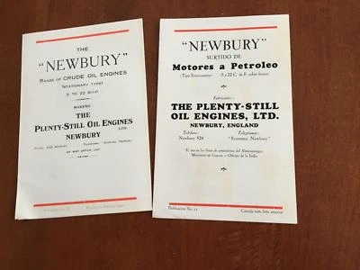 1930s Plenty-Still Newbury Crude Oil Engine Catalog Brochure Lot British Vintage - Image 1 of 4