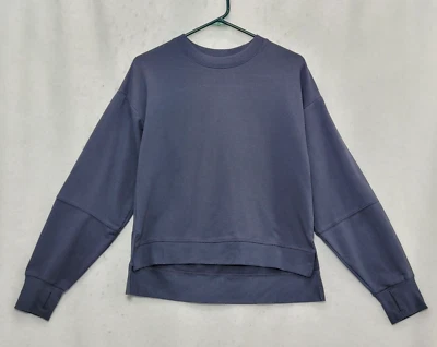 Women's French Terry Crewneck Pullover Sweatshirt All in Motion Navy Size XS - Image 1 of 4