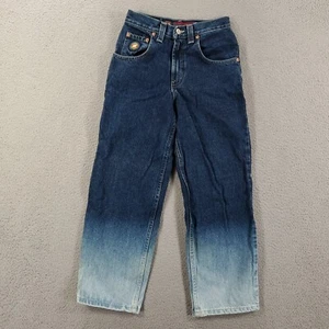 Vintage JNCO Flamehead Jeans Boys 10 Hip Hop Skater Y2K Denim Loose Baggy - Picture 1 of 18
