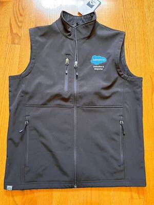 SALESFORCE Soft Shell VEST Mens Black Medium or Large M/L NEW w/TAGS NWT Cloud - Image 1 of 4