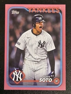 2024 Topps Update Juan Soto Mother's Day Pink Parallel #/50 Yankees - Image 1 of 3
