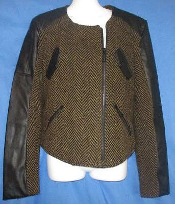 Chaqueta Blazer Para Mujer Bar III Mezcla Lana Espiga Talla Grande Foto 1 de 4