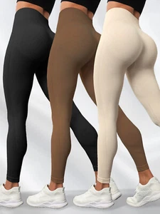 Women's Ultra Soft High Waisted Workout Leggings nudity Tummy Control Yoga Pants - Picture 1 of 58