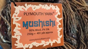 Plymouth Mushishi yarn 95% wool, 5% silk; 491 yards 250 gram per skein; color 01 - Picture 1 of 2