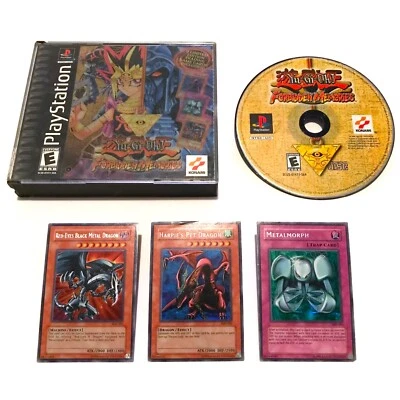Yu-Gi-Oh Forbidden Memories Premium Edition com cartões promocionais raros FMR-001 002 003 - Imagem 1 de 4