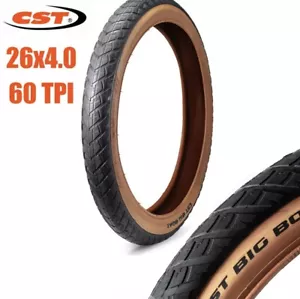 CST Big Boat 26 x 4.0 Tire Wire bead Brown wall 60 TPI Bicycle tyre - Picture 1 of 1