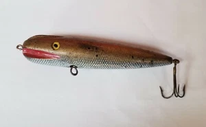 Sammlerstück antiker Angelköder handbemaltes Holz schwimmendes Süßwasser Kurbelköder - Bild 1 von 9