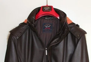 Paul & Shark giaccone pelle vintage imbottito S (veste M o L) - Bild 1 von 11
