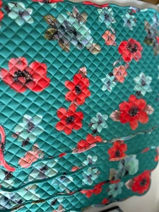 Pioneer Woman Placemat Set x4 Vintage Bloom Reversible Quilted Floral Teal NWOT - Picture 1 of 6