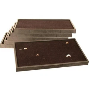 6 72 Slot Black Ring Display Box Trays Case Fixture - Picture 1 of 3