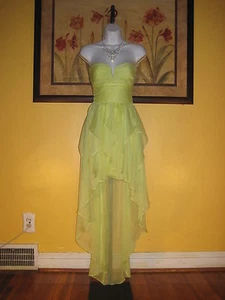 NWT  Arden B. Peridot Green Hi-Lo Strapless Maxi Dress Size  XS - Picture 1 of 6