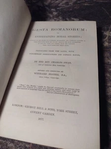Gesta Romanorum: Or, Entertaining Moral Stories; by Rev. Charles Swan -1877 HC - Picture 1 of 15