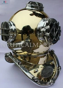 Vintage Antique Divers Helmet Morse US Navy Aluminum & Brass Mark Diving Helmet - Picture 1 of 3