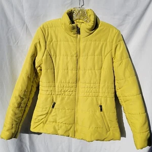 NY&C Womens Yellow Puffy Coat Size Small - Picture 1 of 15