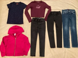 Girls 10 Lot Jeans Jeggings Crop Tops Cotton on Gap PD&C Tea Cowgirl - Picture 1 of 12