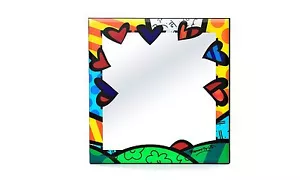 "DECORACIÓN DE PARED DE VIDRIO ESPEJO MEDIO ROMERO BRITTO: UN NUEVO DÍA * NUEVO * 12"" x 12"" - Imagen 1 de 1