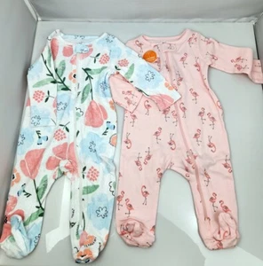 2 of Carter's Just One You®️ Baby Girls Animal Print/Floral Sleep Size 4 mont-6M - Picture 1 of 6