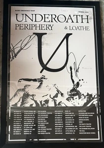 UNDEROATH | PERIPHERIA | LOATHE Blind Obedience Tour 2023 ¡Póster firmado RARO! - Imagen 1 de 1