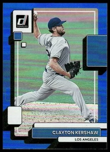 2022 Donruss #85b Clayton Kershaw Holo Blue Los Angeles Dodgers - Picture 1 of 2
